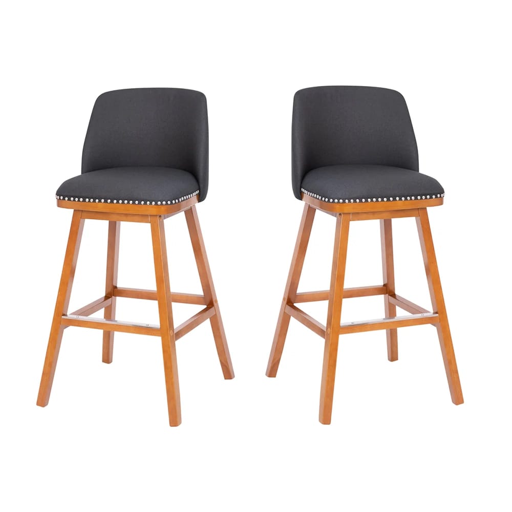 Flash Furniture Transitional Bar Stools, Set of 2, Gray