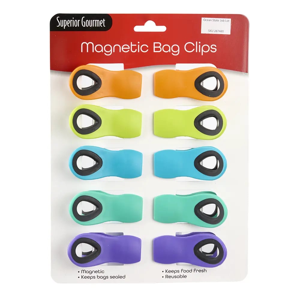 Superior Gourmet Magnetic Bag Clips, 10 pk.