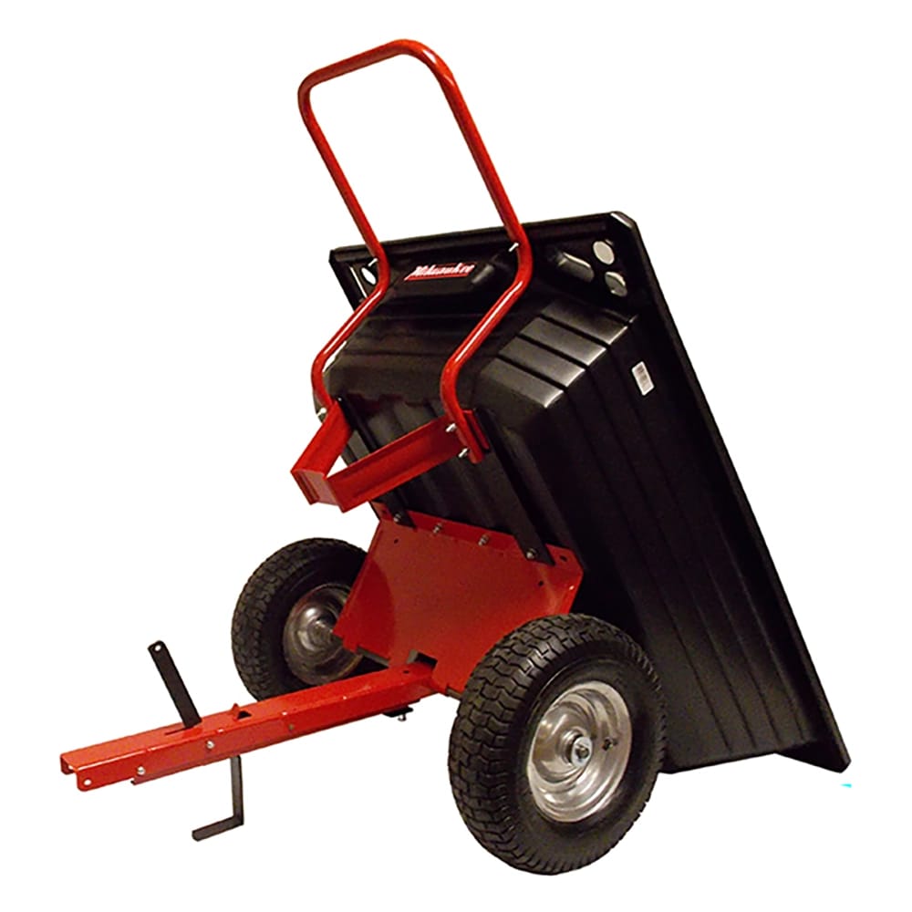 Precision Milwaukee 800 LB Poly Garden Cart, 10/ 12 Cu. Ft. Capacity, Black/Red