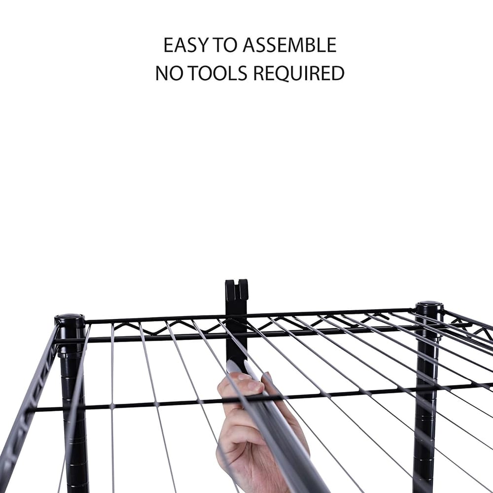 Alera Wire Shelving Garment Rack, Black, 36" x 18"