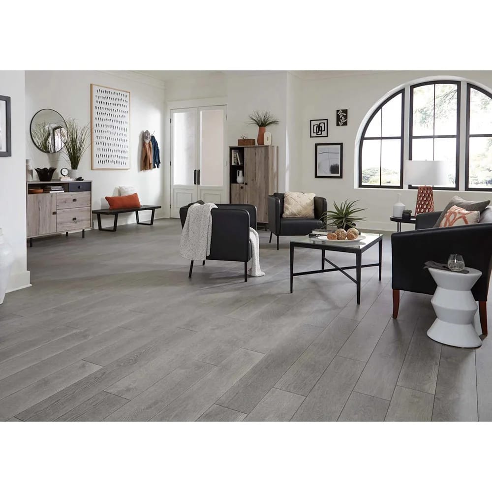 Duravana 8mm Night Heron Oak Waterproof Hybrid Resilient Flooring, Gray, 22.1 sq. ft. ($3.39/sq. ft.)