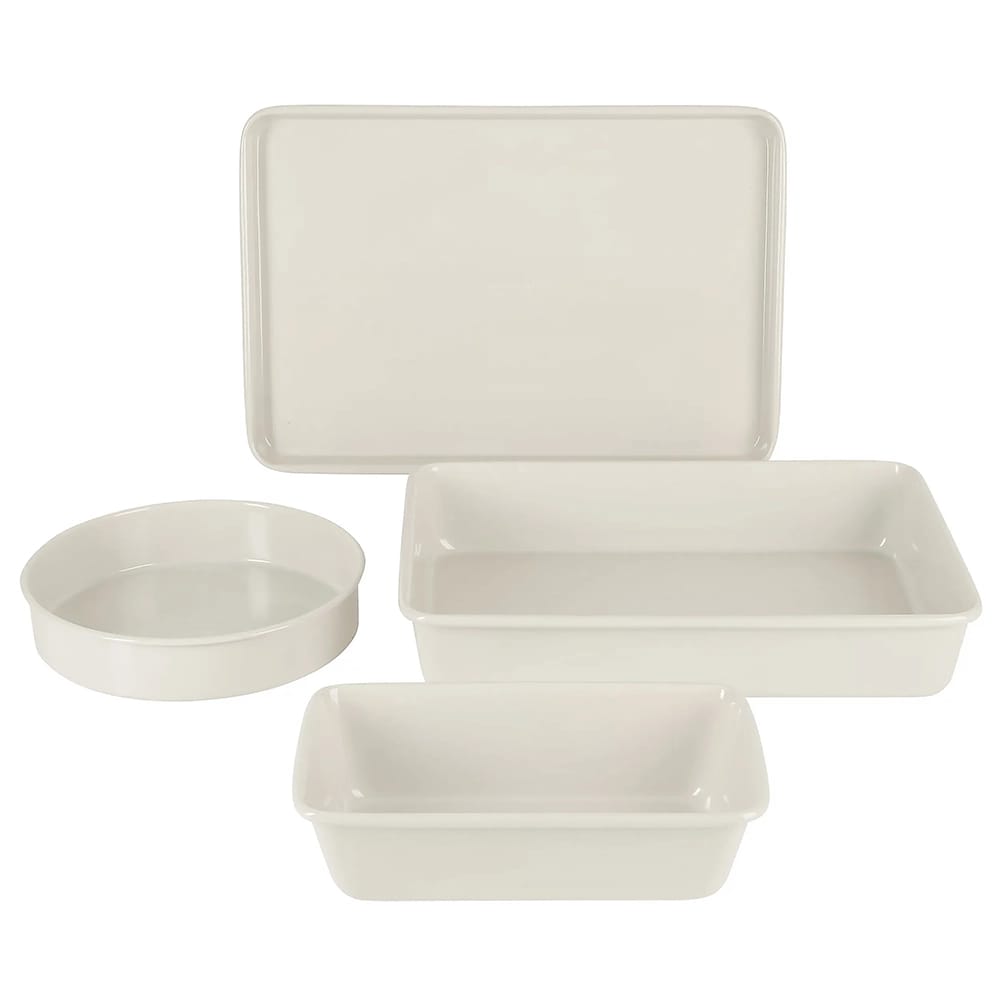 Martha Stewart 4-Piece Carbon Steel Nonstick Bakeware Set, Linen