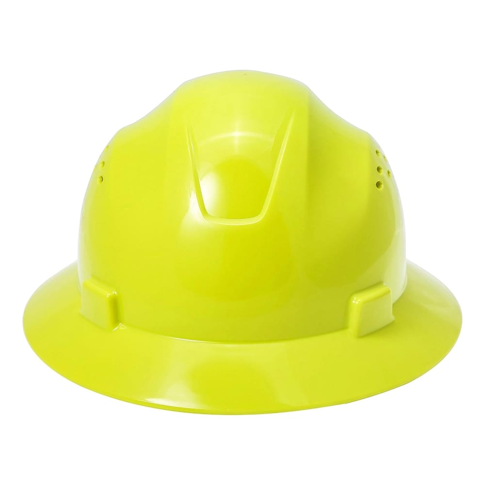 Noa Store HDPE Full Brim Hard Hat, Lime Green
