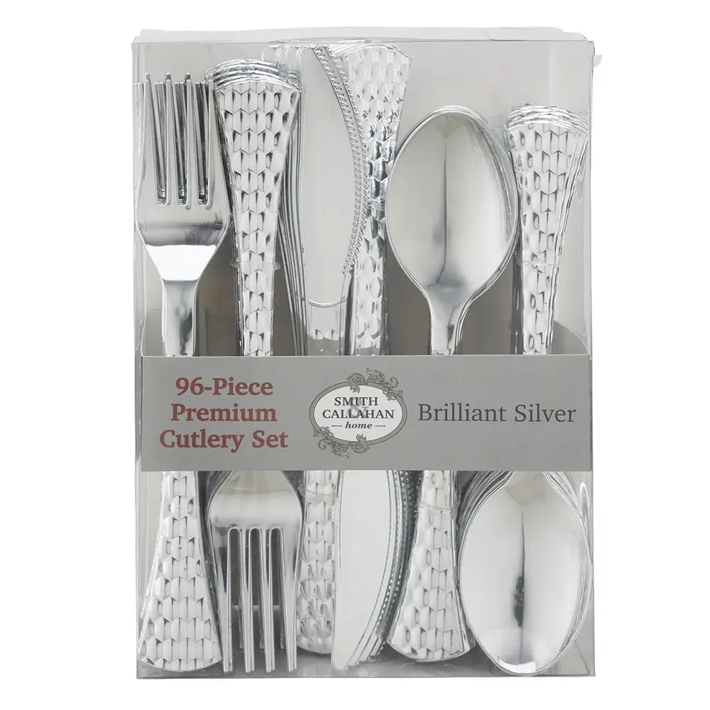 Smith & Callahan 96-Piece Brilliant Silver Premium Cutlery Set