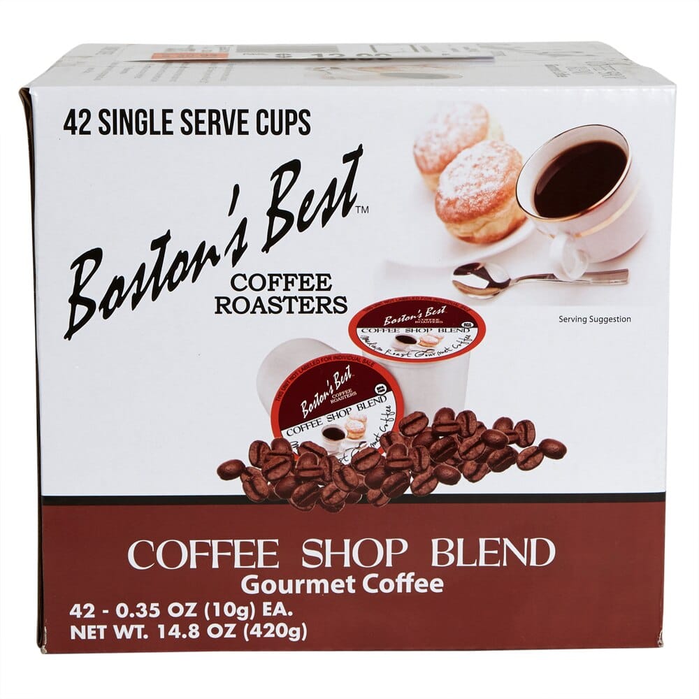 Boston's Best Medium Roast Coffee Shop Blend Gourmet Coffee Cups, 42 Count