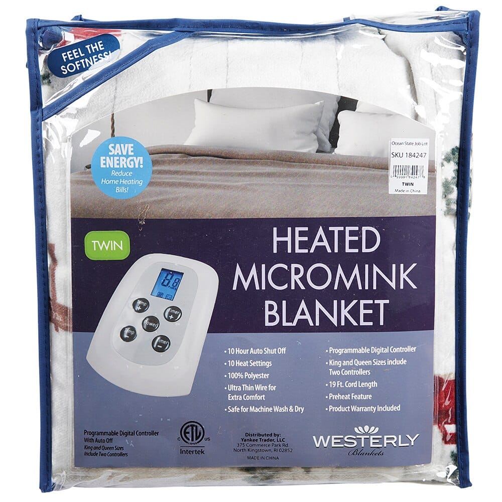 Westerly Twin Micromink Heated Blanket