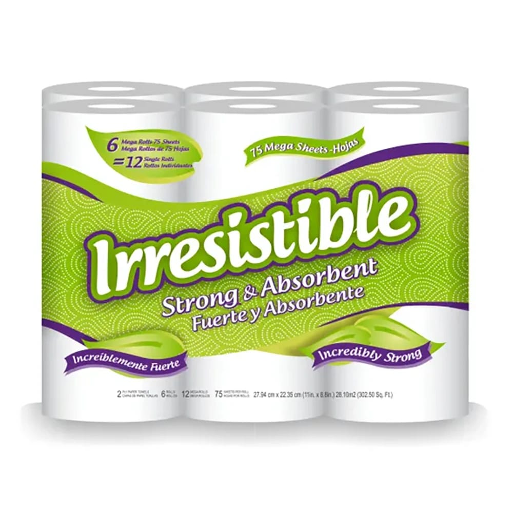 Irresistible Paper Towels, 6 Count