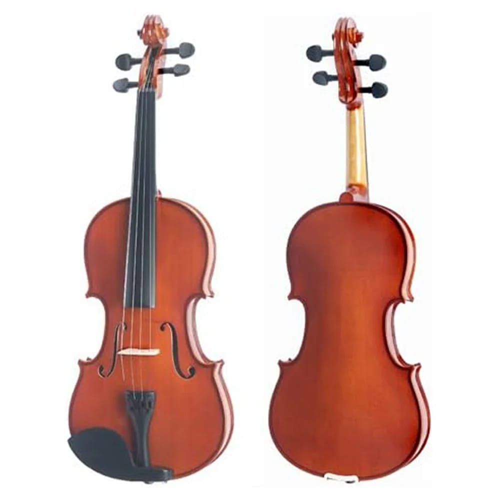 Mendini 16" Solid Wood Viola, Natural Varnish