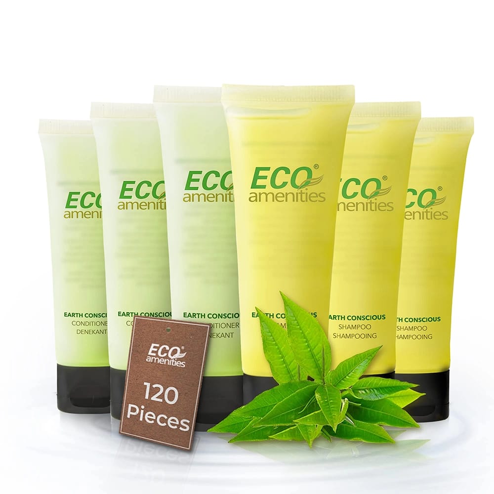 ECO Amenities 1oz Travel Shampoo & Conditioner Set, 120 Pack