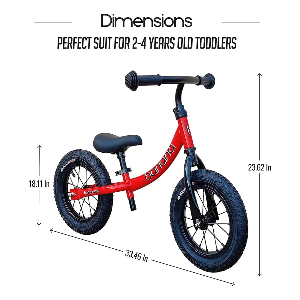Banana Bike GT Balance Bike, Red