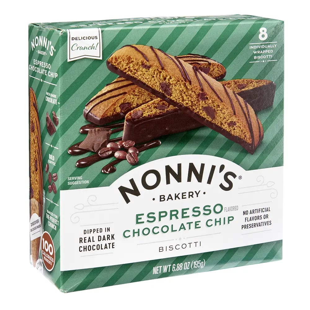 Nonni's Espresso Chocolate Chip Biscotti, 8 pk, 6.88 oz
