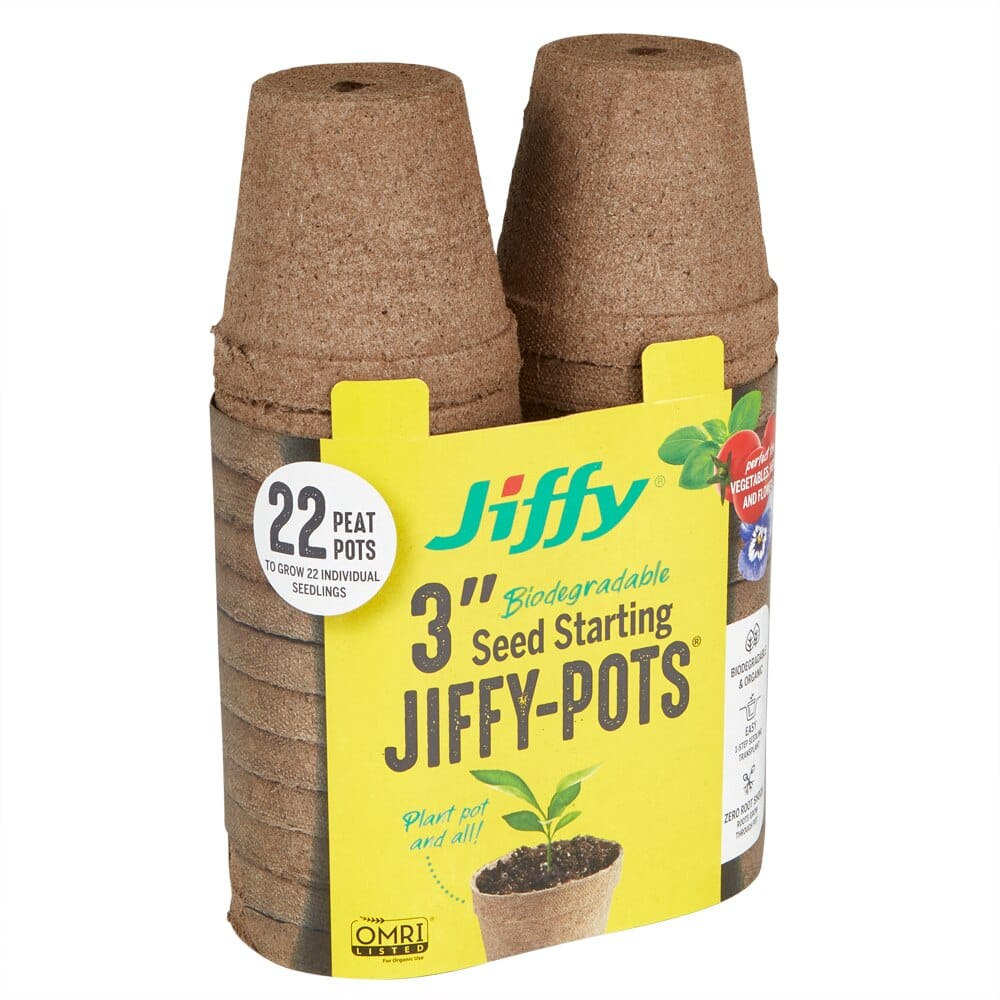 3" Biodegradable Seed Starting Jiffy-Pots, 22-pots