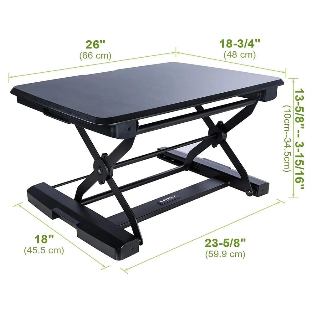 Eureka Ergonomic Height Adjustable Desk Converter, Black