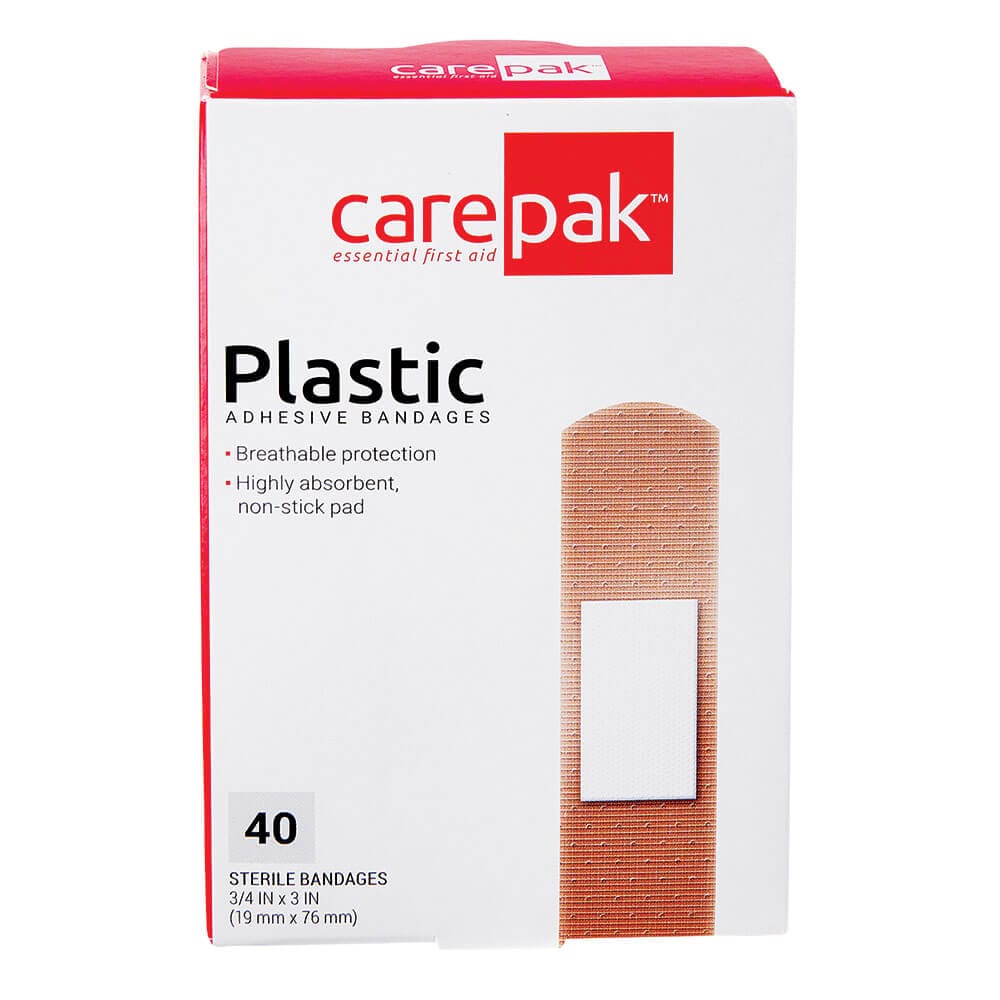 carepak Plastic Adhesive Bandages, 40 Count