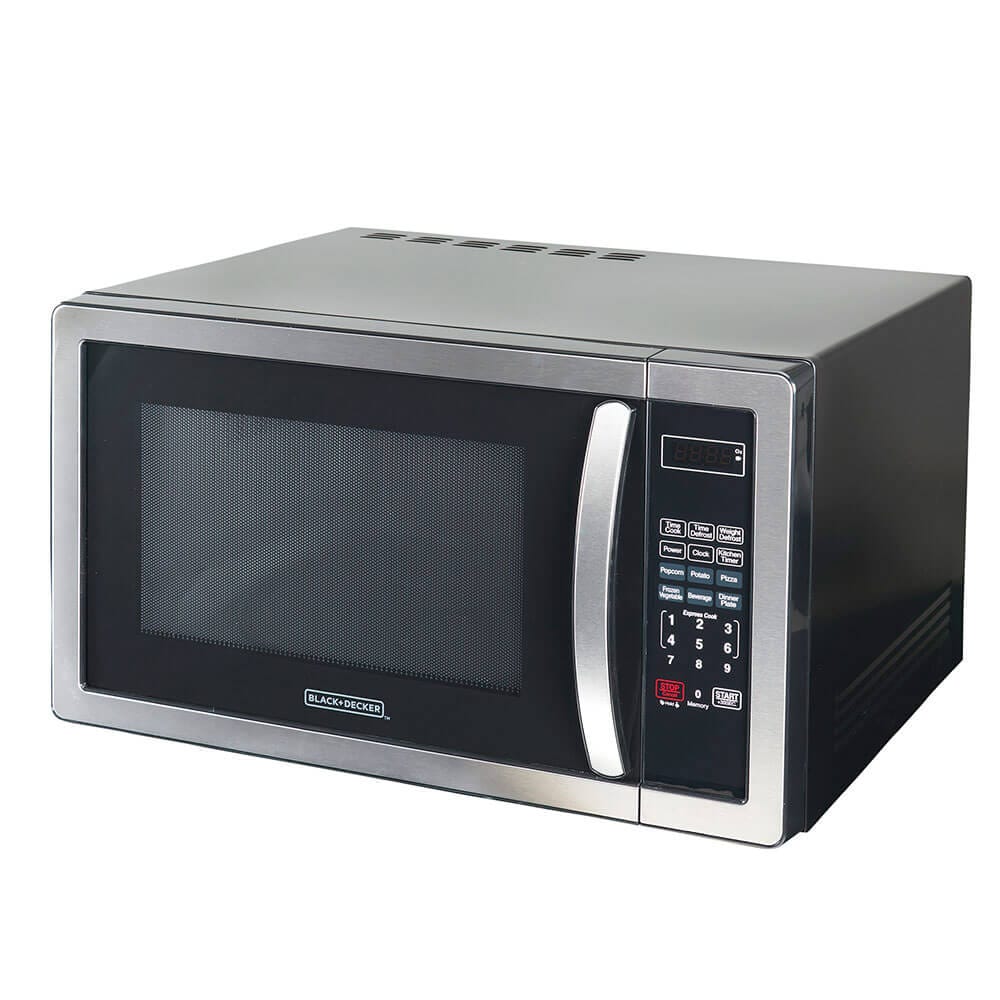 Black + Decker 1000W Stainless Steel Microwave Oven