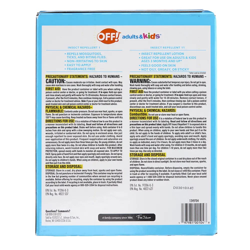 OFF Adult & Kids Insect Repellent, 3 pk