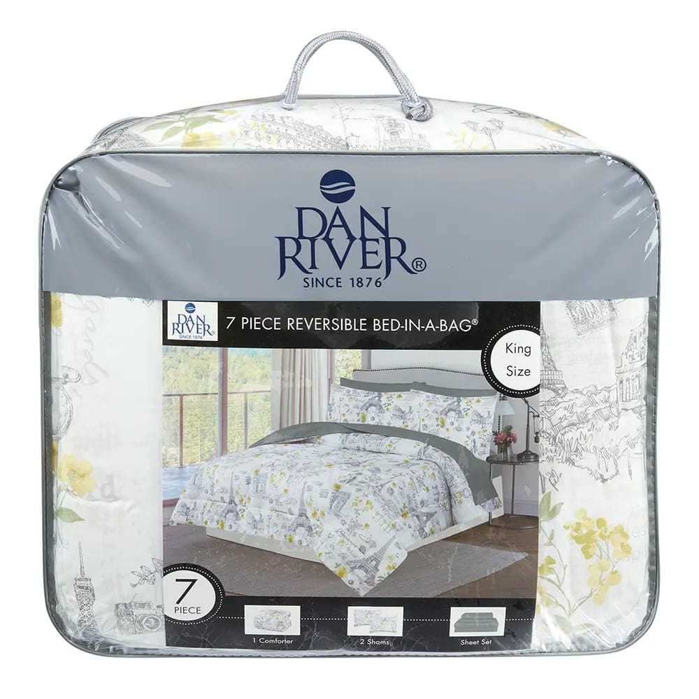 Dan River 7-Piece Reversible Bed In A Bag, King Size