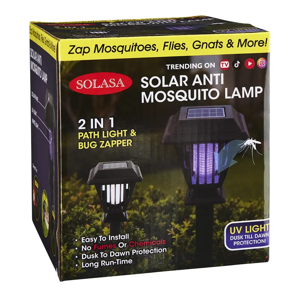 Solasa 2-In-1 Solar Stake Path Light & Bug Zapper