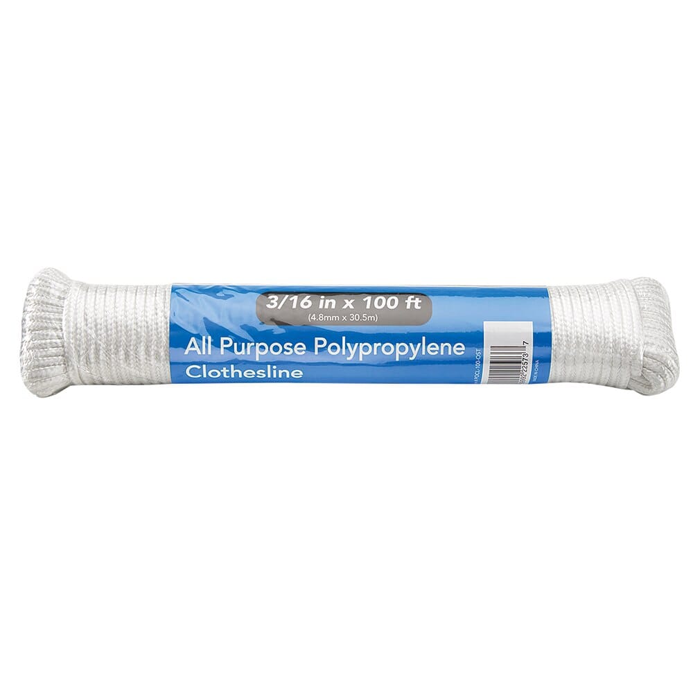 Blackwall Rope Co. All Purpose Polypropylene Clothesline, 100'