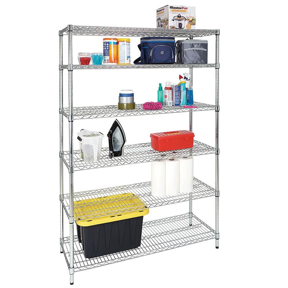 Method Storage Systems 6-Tier Heavy-Duty Adjustable Wire Shelving