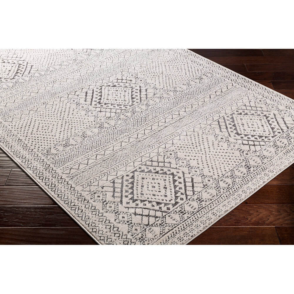 Surya Bahar 7’10”x10’2” Area Rug, Ivory Diamond