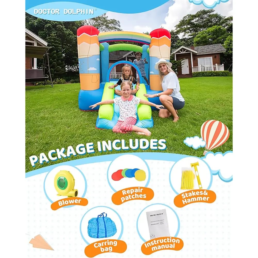 Doctor Dolphin Rainbow Bounce House