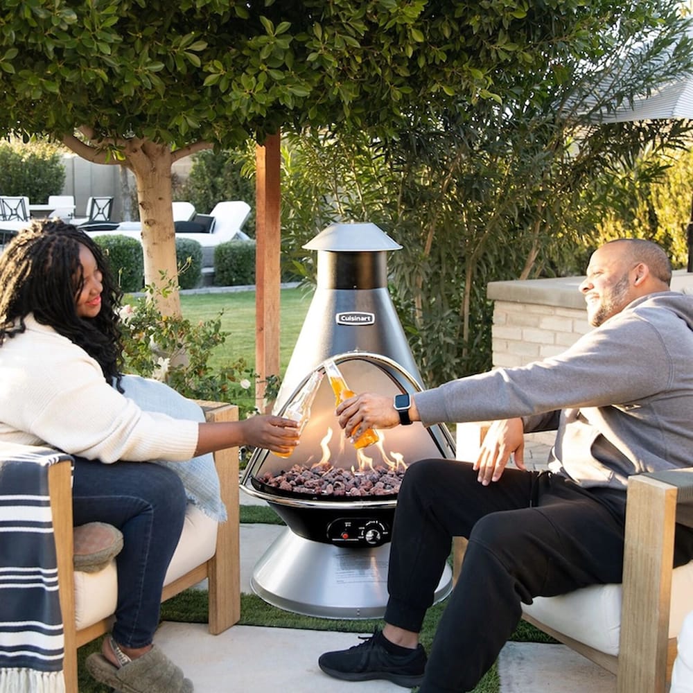 Cuisinart Chimenea Propane Fire Pit, 40,000 BTU, Black