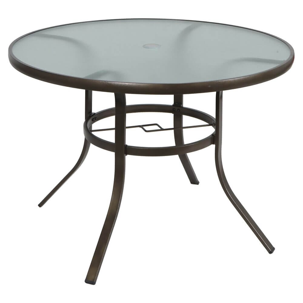 Glass Top Round Patio Table, 40"