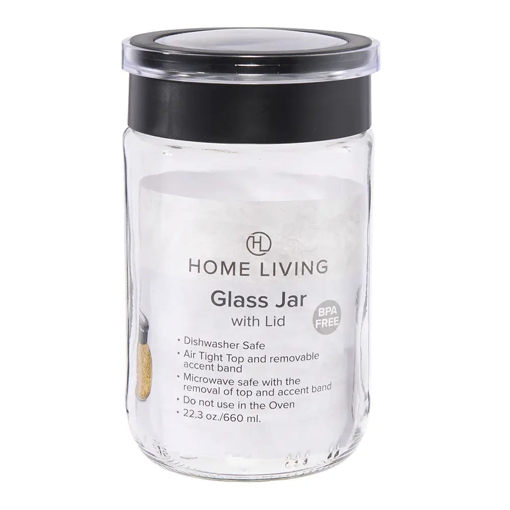 Home Living Glass Jar, 22 oz.