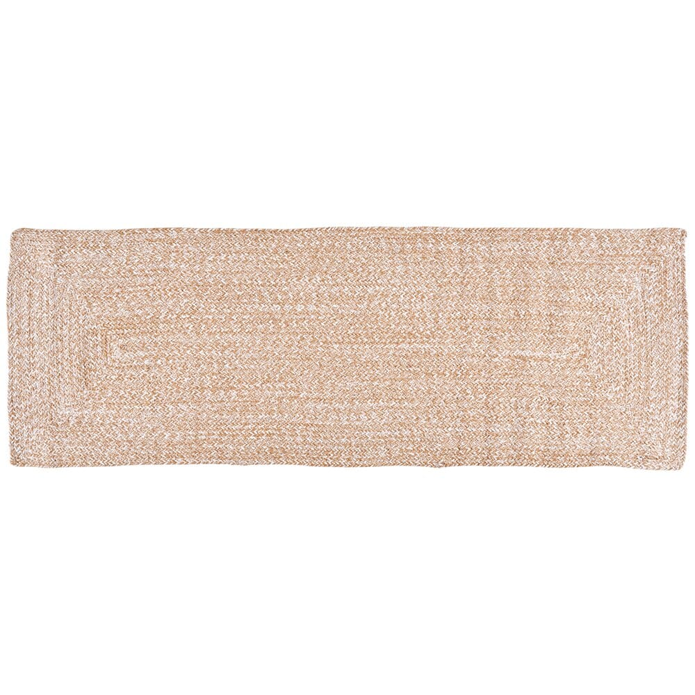 Farmhouse 21"x60" Cotton Braided Rug with Slip-Resistant Backing