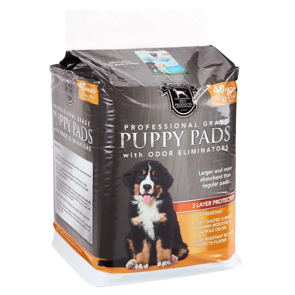 Huntington Pet Products Professional Grade 27.5" x 35" Puppy Pads with Odor Eliminators, 40 ct, 4-Pack