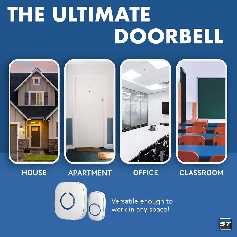 SadoTech Wireless Doorbell, Beige
