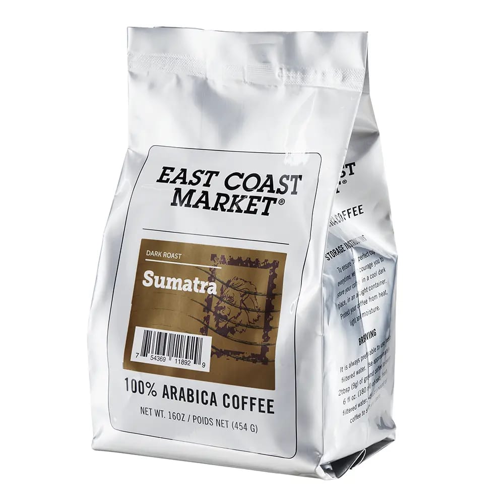 East Coast Market Sumatra Dark Roast Ground Coffee, 16 oz