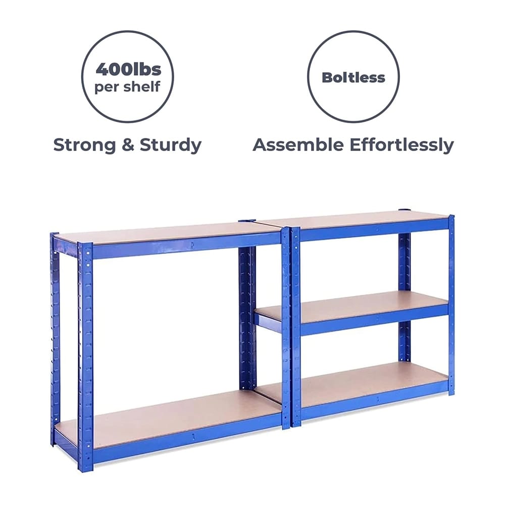G-Rack 5-Tier Garage Shelving Unit, 35" x 16" x 71", Blue