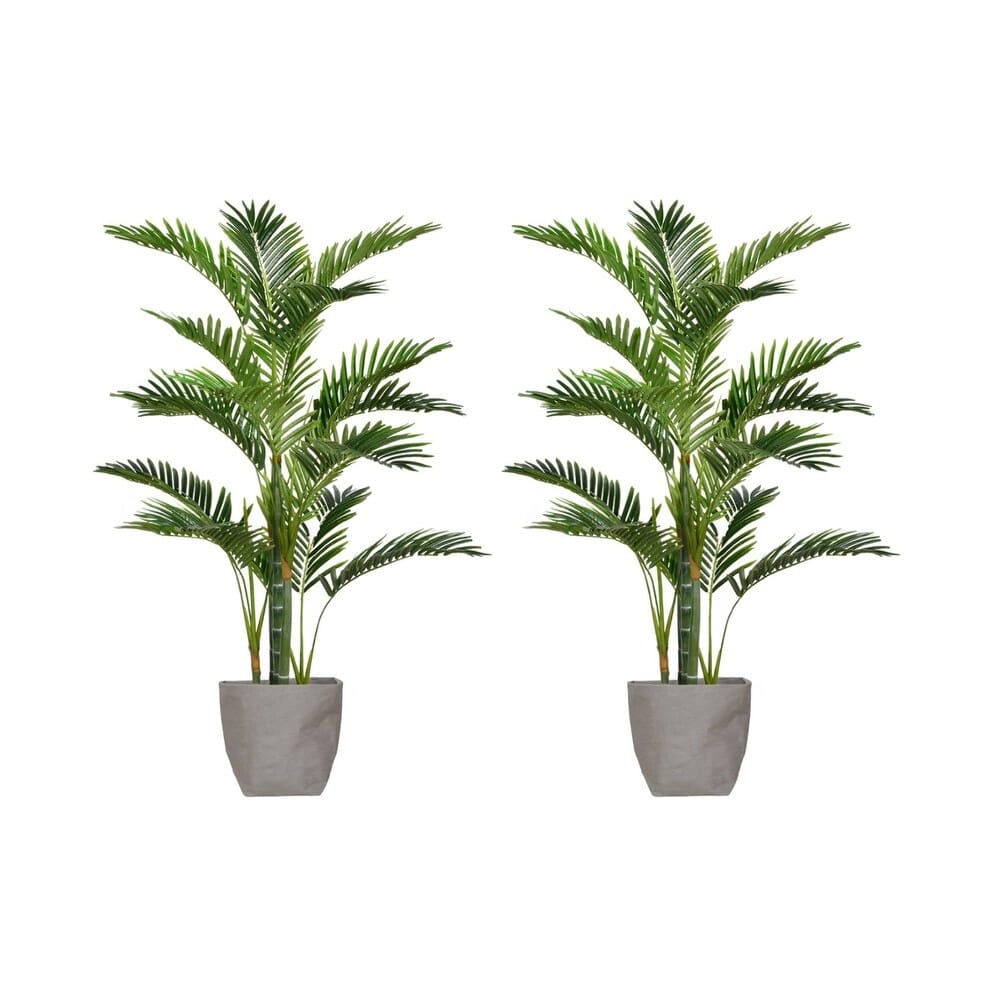 Vintage Home 48" Palm Tree With Burlap Kit With Eco Planter, 2 Pack