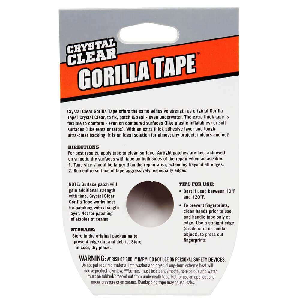 Crystal Clear Gorilla Tape, 27'