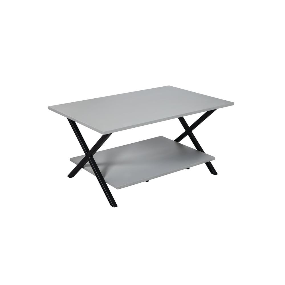 Bolton Furniture Cornerstone Concrete-Coated 24" x 36" Coffee Table, Gray/Black