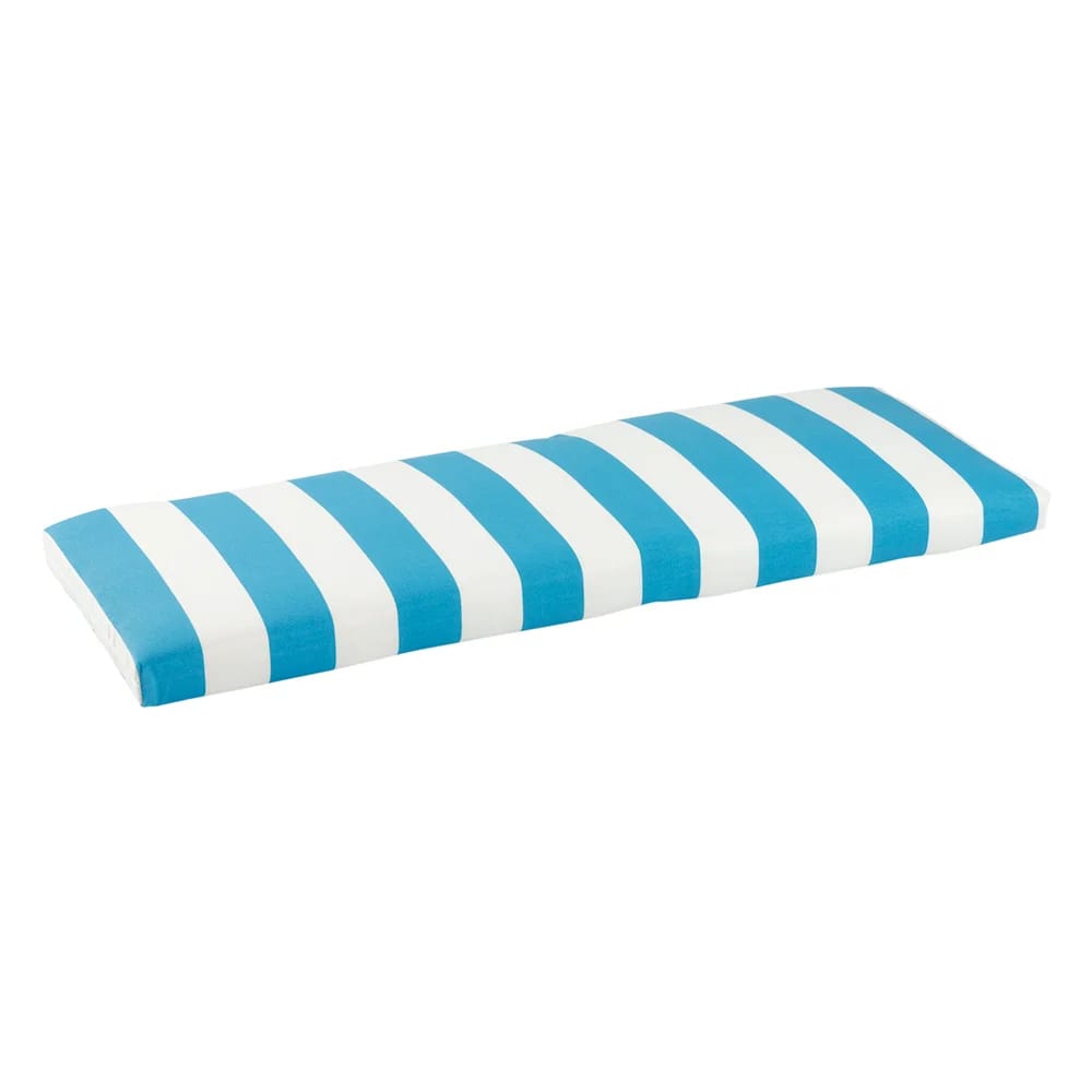 Outdoor Bench Cushion, Turquoise Cabana