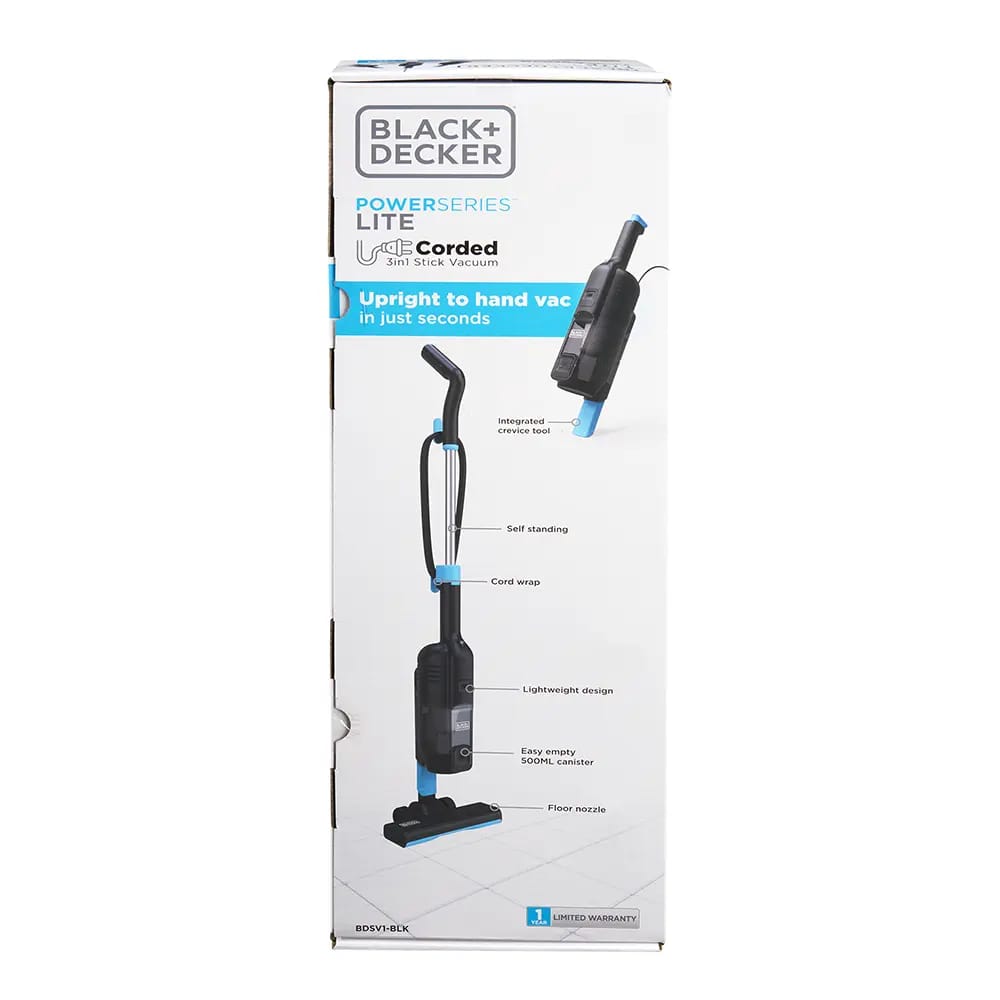Black + Decker 3 in 1 Corded Stick Vacuum