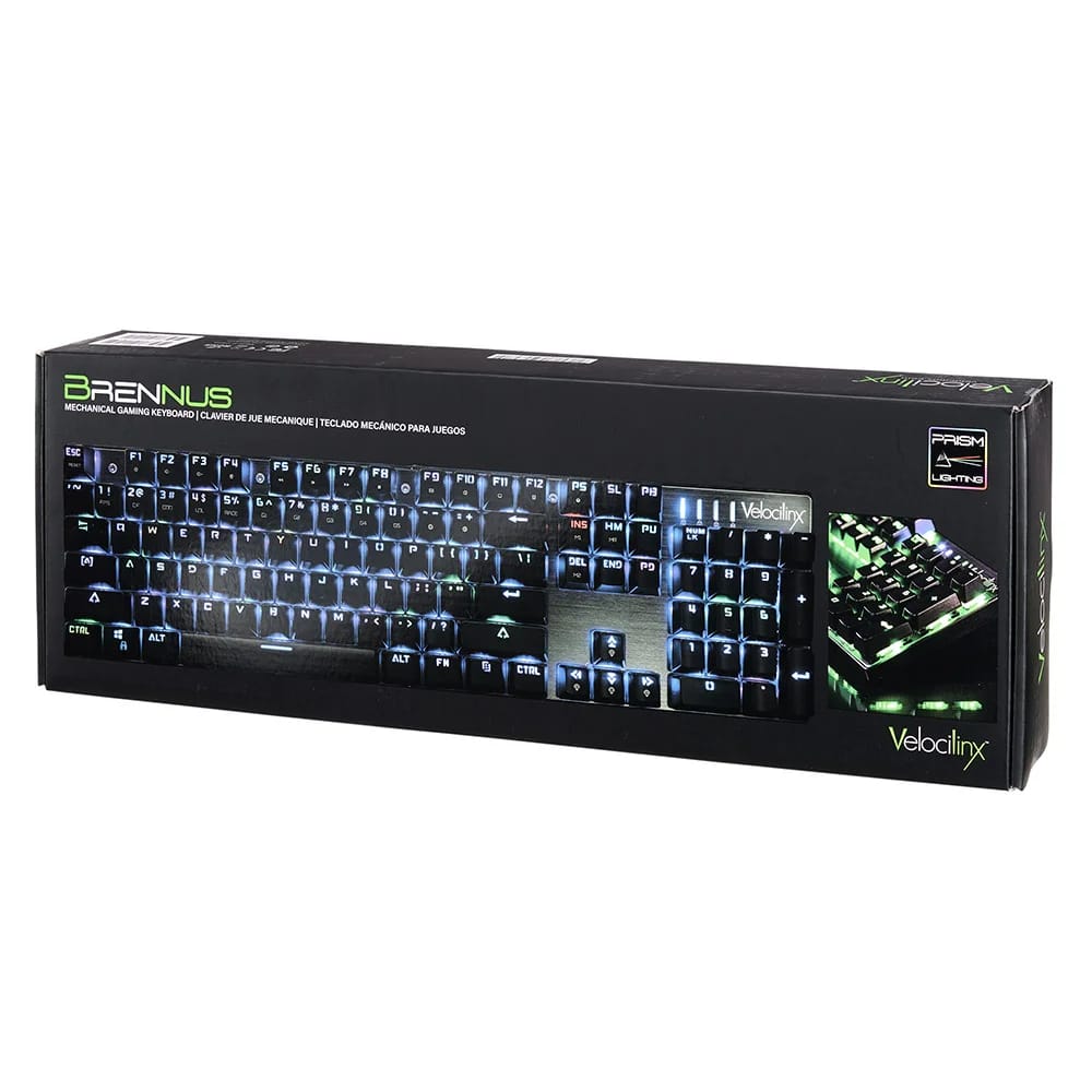 Velocilinx Mechanical Gaming Keyboard, Black/Gun Metal