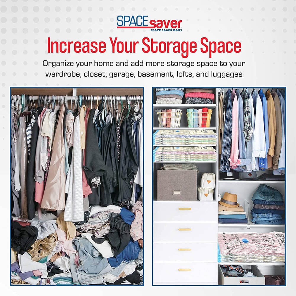 Spacesaver Premium Space Saver Vacuum Storage Bags Variety Pack, Small, Medium, Large, & Jumbo, 10-Pack