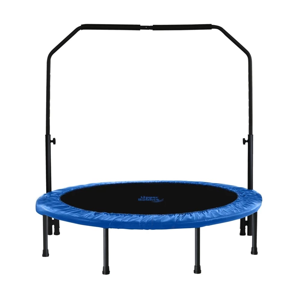 Machrus Upper Bounce Mini Trampoline with Adjustable Handlebar, Blue, 40"