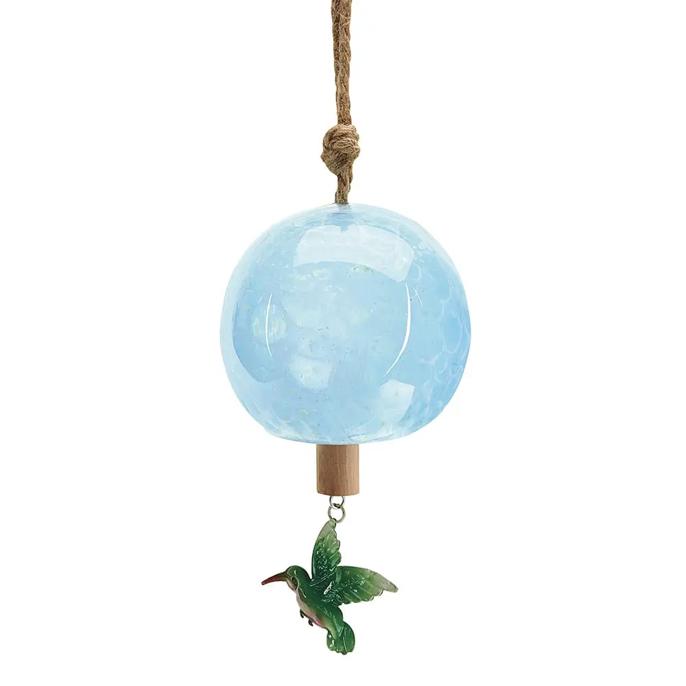 Glass Orb Windchime with Wood Striker