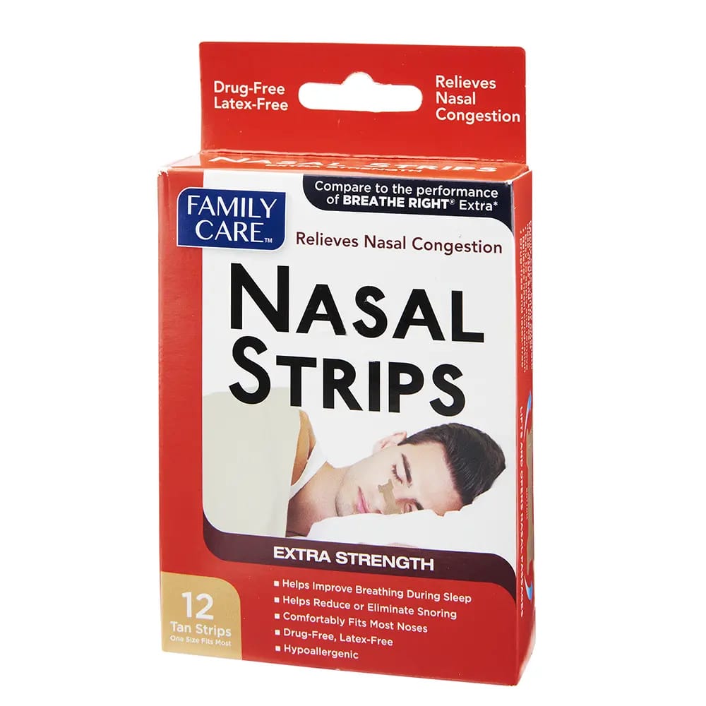 Family Care Extra Strength Nasal Strips, 12 Count