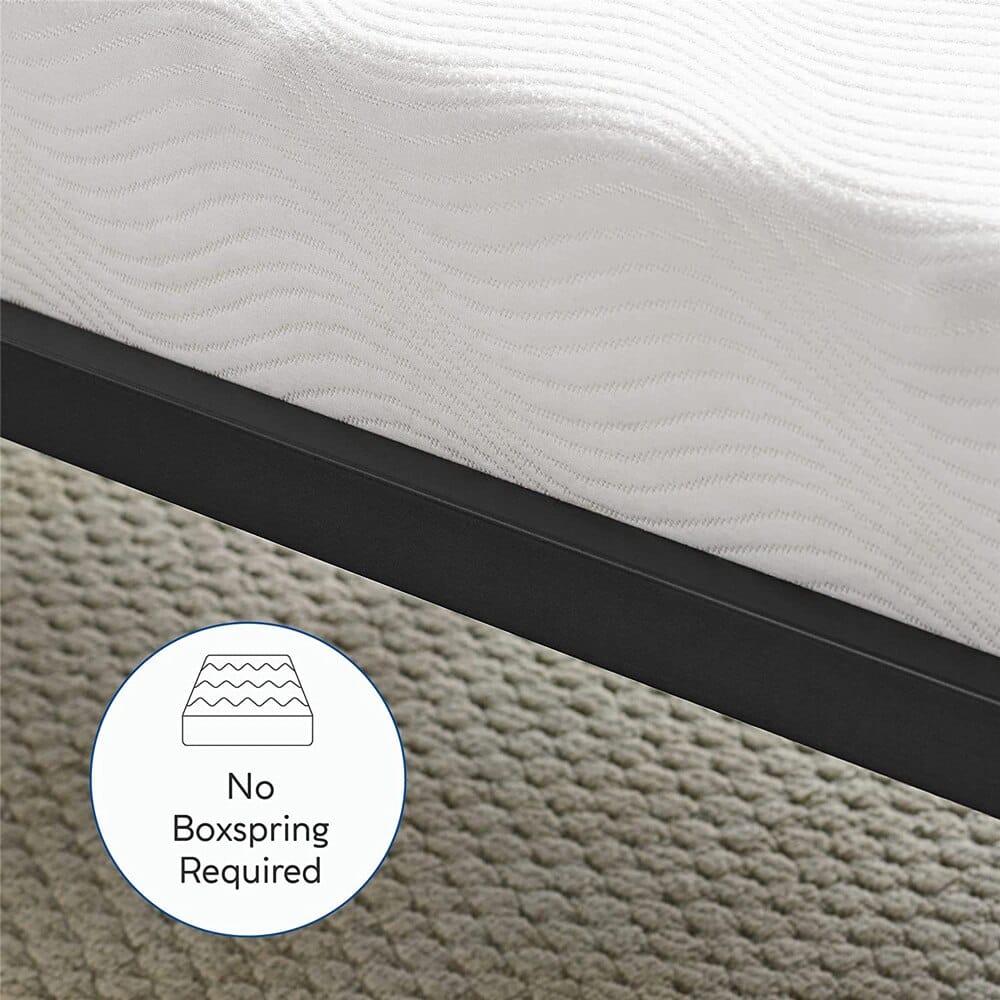 Classic Brands Brutis Heavy-Duty Metal Platform Queen Bed Frame, Black