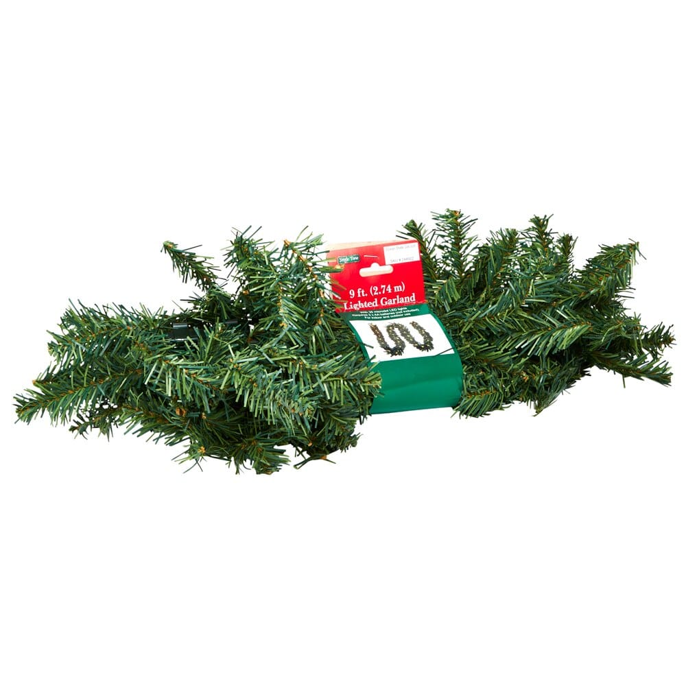 Jingle Time Lighted Garland, 9'