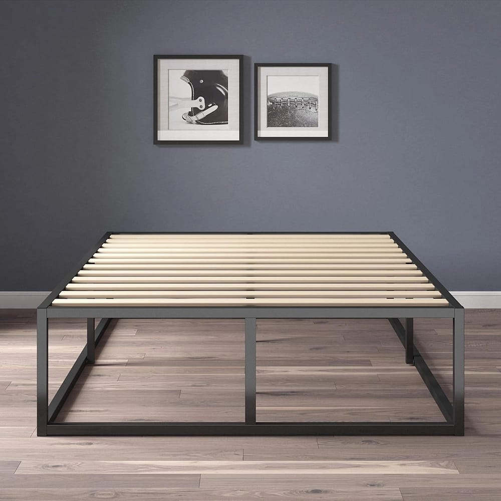 Zinus 14" Joseph Metal Platform Bed Frame, King, Black