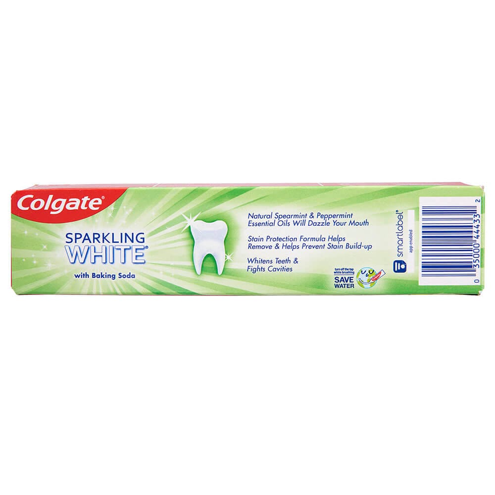Colgate Sparkling White Mint Zing Fluoride Toothpaste with Baking Soda, 4 oz