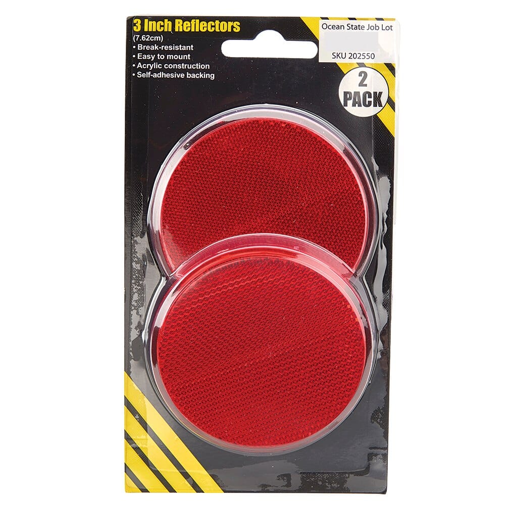 3" Self-Adhesive Reflectors, 2 Count