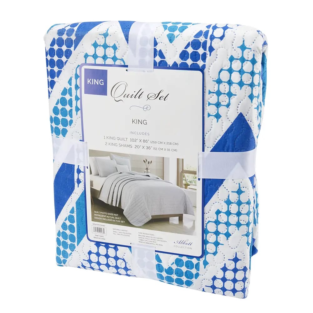 Abbott Collection King Quilt Set, 3 Piece